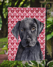 Load image into Gallery viewer, Labrador Black Hearts Love Valentine's Day Garden Flag – Decorative Outdoor Yard Flag