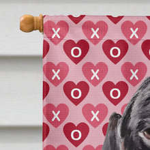 Load image into Gallery viewer, Dachshund Black Tan Hearts Love Valentine's Day Flag Canvas House Size