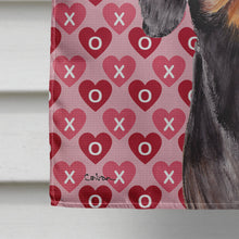 Load image into Gallery viewer, Dachshund Black Tan Hearts Love Valentine's Day Flag Canvas House Size