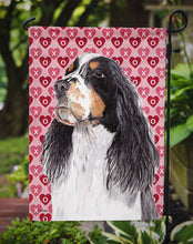Load image into Gallery viewer, Springer Spaniel Hearts Love Valentine's Day Garden Flag – Decorative Outdoor Yard Flag