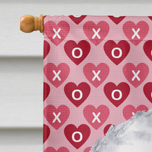 Load image into Gallery viewer, Bichon Frise Hearts Love and Valentine's Day Portrait Flag Canvas House Size