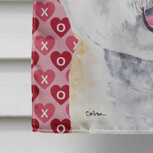 Load image into Gallery viewer, Bichon Frise Hearts Love and Valentine's Day Portrait Flag Canvas House Size