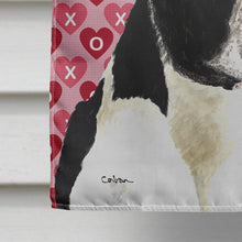 Load image into Gallery viewer, Boston Terrier Hearts Love and Valentine's Day Portrait Flag Canvas House Size