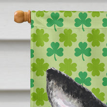 Load image into Gallery viewer, Boston Terrier St. Patrick's Day Shamrock Portrait Flag Canvas House Size