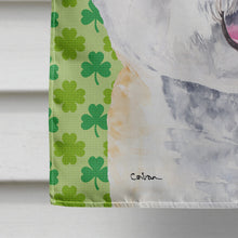 Load image into Gallery viewer, Bichon Frise St. Patrick's Day Shamrock Portrait Flag Canvas House Size