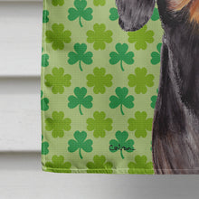 Load image into Gallery viewer, Dachshund St. Patrick's Day Shamrock Portrait Flag Canvas House Size