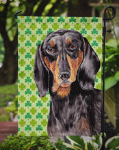 Load image into Gallery viewer, Dachshund St. Patrick's Day Shamrock Portrait Garden Flag – Decorative Outdoor Yard Flag