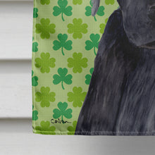 Load image into Gallery viewer, Labrador Black St. Patrick's Day Shamrock Flag Canvas House Size