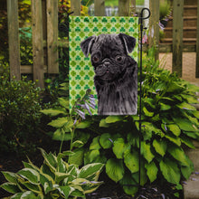 Load image into Gallery viewer, Pug Black St. Patrick's Day Shamrock Portrait Garden Flag – Decorative Outdoor Yard Flag