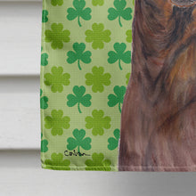 Load image into Gallery viewer, Dachshund St. Patrick's Day Shamrock Portrait Flag Canvas House Size