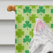 Load image into Gallery viewer, Westie St. Patrick's Day Shamrock Portrait Flag Canvas House Size