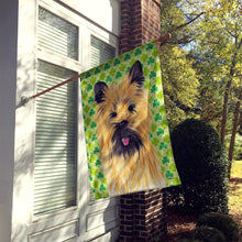 Load image into Gallery viewer, Cairn Terrier St. Patrick's Day Shamrock Portrait Flag Canvas House Size