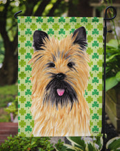 Load image into Gallery viewer, Cairn Terrier St. Patrick's Day Shamrock Portrait Garden Flag – Decorative Outdoor Yard Flag
