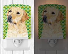 Load image into Gallery viewer, Labrador Yellow St. Patrick's Day Shamrock Portrait Ceramic Night Light SC9296CNL