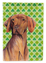 Load image into Gallery viewer, Vizsla St. Patrick's Day Shamrock Portrait Garden Flag – Decorative Outdoor Yard Flag