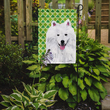 Load image into Gallery viewer, American Eskimo St. Patrick's Day Shamrock Portrait Garden Flag – Decorative Outdoor Yard Flag