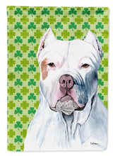 Load image into Gallery viewer, Pit Bull St. Patrick's Day Shamrock Portrait Flag Canvas House Size