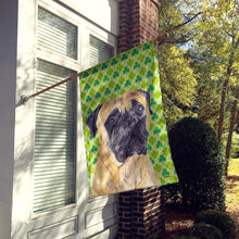Load image into Gallery viewer, Mastiff St. Patrick's Day Shamrock Portrait Flag Canvas House Size