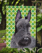 Load image into Gallery viewer, Scottish Terrier St. Patrick's Day Shamrock Portrait Garden Flag – Decorative Outdoor Yard Flag