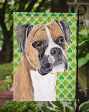 Load image into Gallery viewer, Boxer St. Patrick's Day Shamrock Portrait Garden Flag – Decorative Outdoor Yard Flag