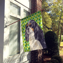 Load image into Gallery viewer, Cavalier Spaniel St. Patrick's Day Shamrock Portrait Flag Canvas House Size