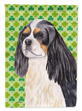 Load image into Gallery viewer, Cavalier Spaniel St. Patrick's Day Shamrock Portrait Flag Canvas House Size