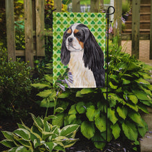 Load image into Gallery viewer, Cavalier Spaniel St. Patrick's Day Shamrock Portrait Garden Flag – Decorative Outdoor Yard Flag