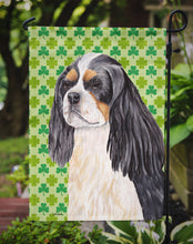 Load image into Gallery viewer, Cavalier Spaniel St. Patrick's Day Shamrock Portrait Garden Flag – Decorative Outdoor Yard Flag