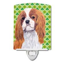 Load image into Gallery viewer, Cavalier Spaniel St. Patrick's Day Shamrock Portrait Ceramic Night Light SC9314CNL
