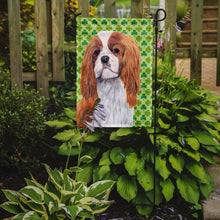 Load image into Gallery viewer, Cavalier Spaniel St. Patrick's Day Shamrock Portrait Garden Flag – Decorative Outdoor Yard Flag