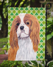 Load image into Gallery viewer, Cavalier Spaniel St. Patrick's Day Shamrock Portrait Garden Flag – Decorative Outdoor Yard Flag