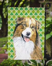 Load image into Gallery viewer, Australian Shepherd St. Patrick's Day Shamrock Garden Flag – Decorative Outdoor Yard Flag