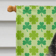 Load image into Gallery viewer, Belgian Sheepdog St. Patrick's Day Shamrock Portrait Flag Canvas House Size
