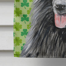 Load image into Gallery viewer, Belgian Sheepdog St. Patrick's Day Shamrock Portrait Flag Canvas House Size
