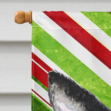 Load image into Gallery viewer, Boston Terrier Candy Cane Holiday Christmas Flag Canvas House Size