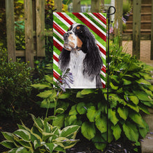 Load image into Gallery viewer, Springer Spaniel Candy Cane Holiday Christmas Garden Flag – Decorative Outdoor Yard Flag