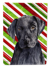 Load image into Gallery viewer, Labrador Candy Cane Holiday Christmas Flag Canvas House Size