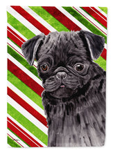 Load image into Gallery viewer, Pug Candy Cane Holiday Christmas Flag Canvas House Size