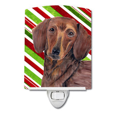Load image into Gallery viewer, Dachshund Candy Cane Holiday Christmas Ceramic Night Light SC9328CNL