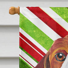 Load image into Gallery viewer, Beagle Candy Cane Holiday Christmas Flag Canvas House Size