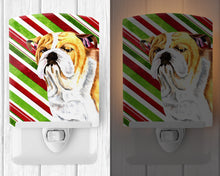 Load image into Gallery viewer, Bulldog English Candy Cane Holiday Christmas Ceramic Night Light SC9334CNL