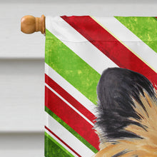 Load image into Gallery viewer, Cairn Terrier Candy Cane Holiday Christmas Flag Canvas House Size