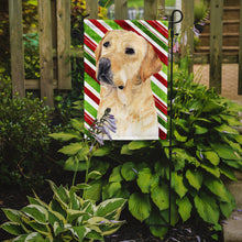 Load image into Gallery viewer, Labrador Candy Cane Holiday Christmas Garden Flag – Decorative Outdoor Yard Flag