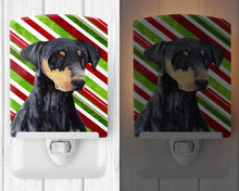 Load image into Gallery viewer, Doberman Candy Cane Holiday Christmas Ceramic Night Light SC9337CNL