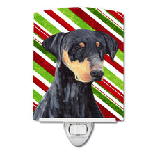 Load image into Gallery viewer, Doberman Candy Cane Holiday Christmas Ceramic Night Light SC9337CNL