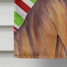 Load image into Gallery viewer, Vizsla Candy Cane Holiday Christmas Flag Canvas House Size