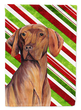 Load image into Gallery viewer, Vizsla Candy Cane Holiday Christmas Garden Flag – Decorative Outdoor Yard Flag