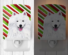 Load image into Gallery viewer, American Eskimo Candy Cane Holiday Christmas Ceramic Night Light SC9339CNL