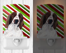 Load image into Gallery viewer, Welsh Springer Spaniel Candy Cane Holiday Christmas Ceramic Night Light SC9340CNL
