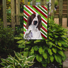 Load image into Gallery viewer, Welsh Springer Spaniel Candy Cane Holiday Christmas Garden Flag – Decorative Outdoor Yard Flag